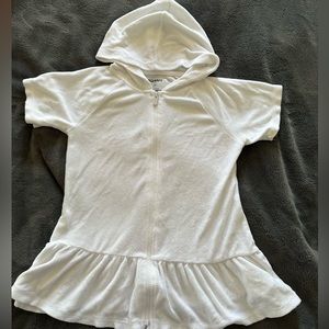 Toddler white swim cover up